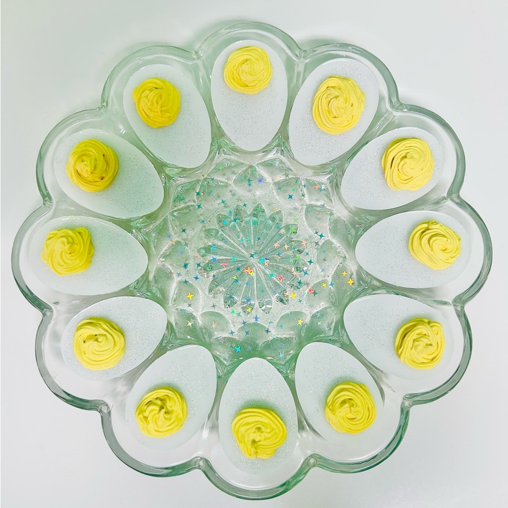 Glitter Deviled Egg Jewelry Dish